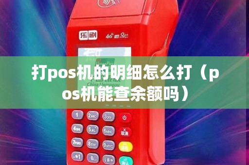 打pos机的明细怎么打(pos机能查余额吗) 打pos机的明细怎么打(pos机能查余额吗)