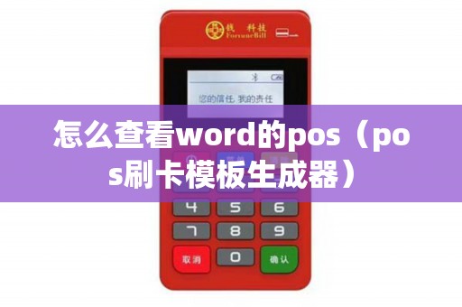 怎么查看word的pos（pos刷卡模板生成器）