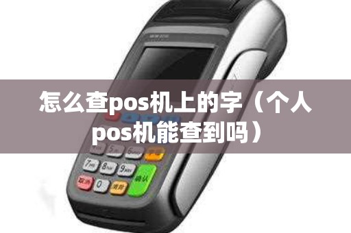 怎么查pos机上的字（个人pos机能查到吗）