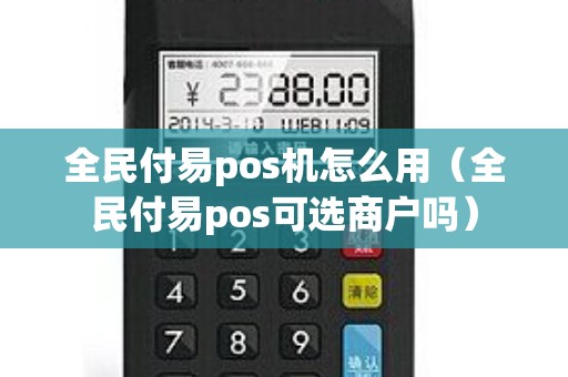 全民付易pos机怎么用（全民付易pos可选商户吗）