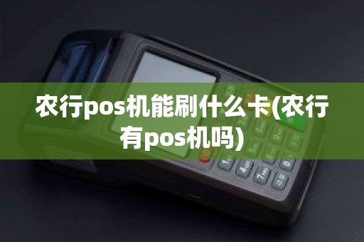农行pos机能刷什么卡(农行有pos机吗)