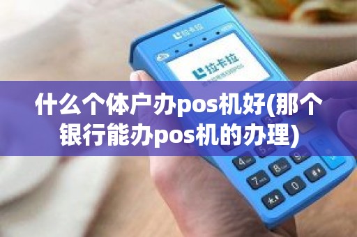 什么个体户办pos机好(那个银行能办pos机的办理)
