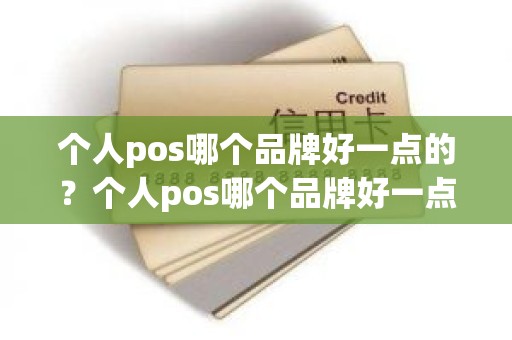 个人pos哪个品牌好一点的？个人pos哪个品牌好一点的