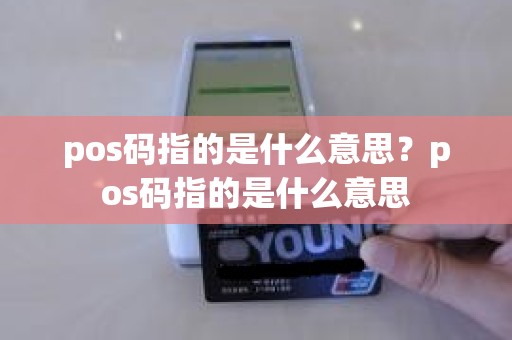 pos码指的是什么意思？pos码指的是什么意思