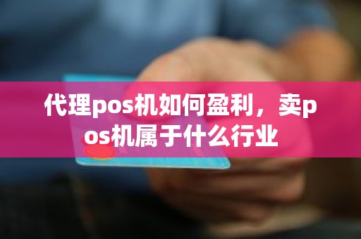 代理pos机如何盈利，卖pos机属于什么行业