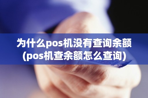 为什么pos机没有查询余额(pos机查余额怎么查询)