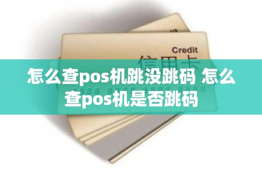怎么查pos机跳没跳码 怎么查pos机是否跳码