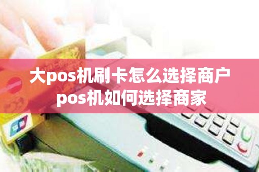 大pos机刷卡怎么选择商户 pos机如何选择商家