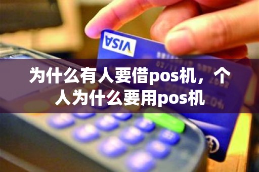 为什么有人要借pos机，个人为什么要用pos机