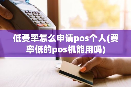 低费率怎么申请pos个人(费率低的pos机能用吗)