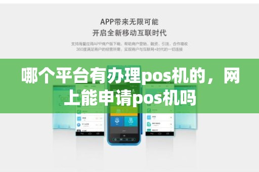 哪个平台有办理pos机的，网上能申请pos机吗