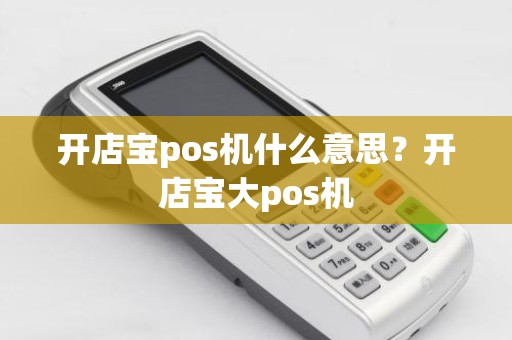 开店宝pos机什么意思？开店宝大pos机