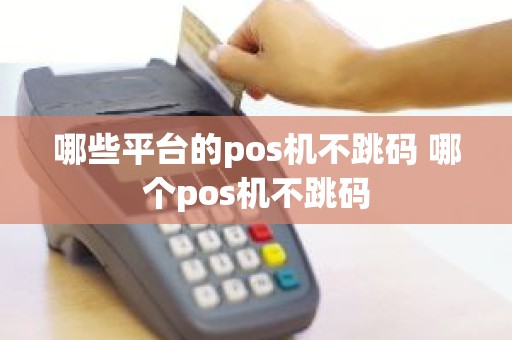 哪些平台的pos机不跳码 哪个pos机不跳码