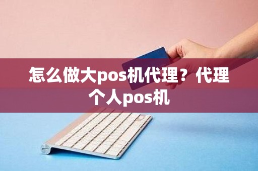 怎么做大pos机代理？代理个人pos机