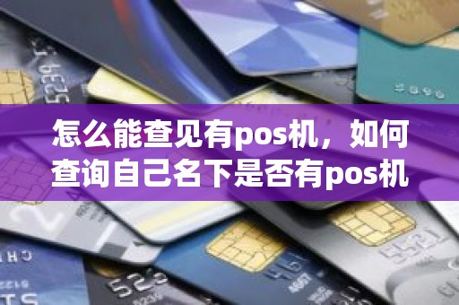 怎么能查见有pos机，如何查询自己名下是否有pos机