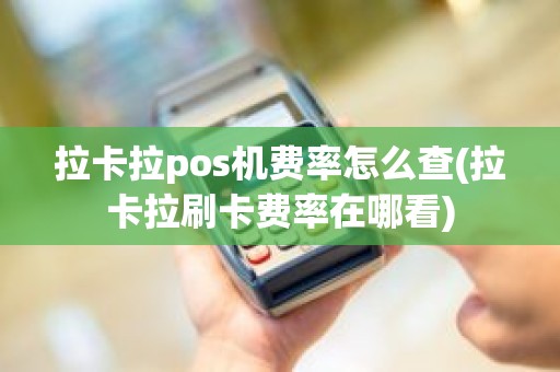 拉卡拉pos机费率怎么查(拉卡拉刷卡费率在哪看)