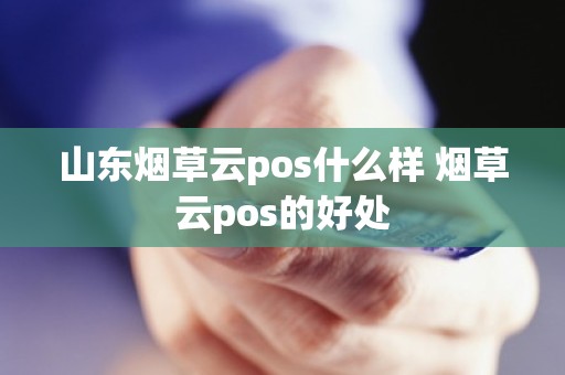 山东烟草云pos什么样 烟草云pos的好处