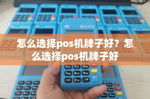 怎么选择pos机牌子好？怎么选择pos机牌子好