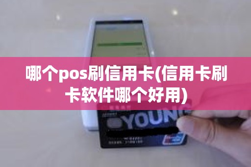 哪个pos刷信用卡(信用卡刷卡软件哪个好用)