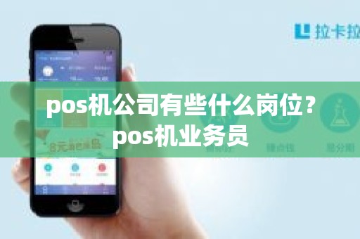pos机公司有些什么岗位？pos机业务员