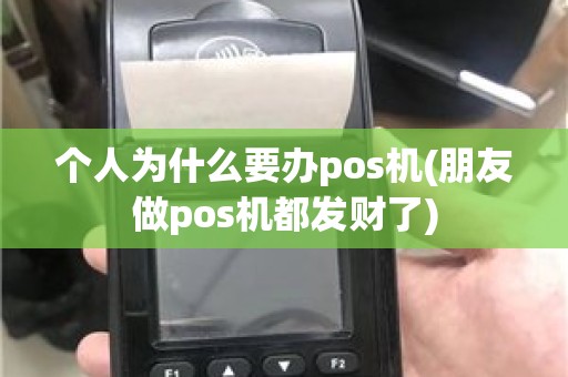 个人为什么要办pos机(朋友做pos机都发财了)