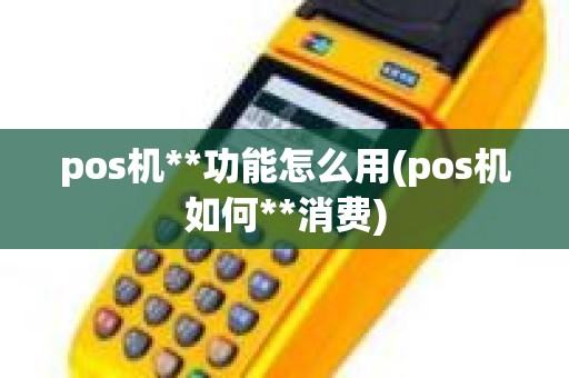 pos机**功能怎么用(pos机如何**消费)