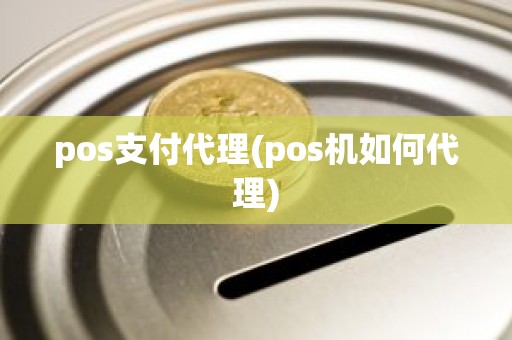 pos支付代理(pos机如何代理)