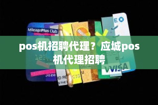 pos机招聘代理？应城pos机代理招聘