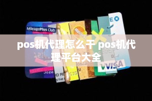 pos机代理怎么干 pos机代理平台大全