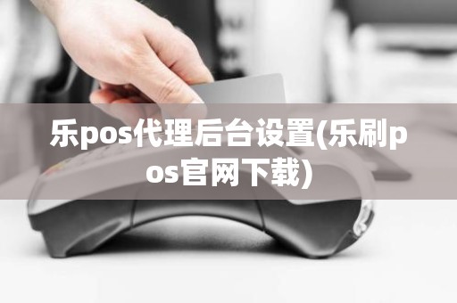 乐pos代理后台设置(乐刷pos官网下载)