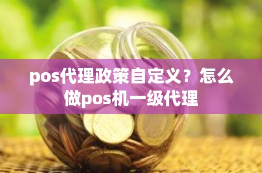 pos代理政策自定义？怎么做pos机一级代理