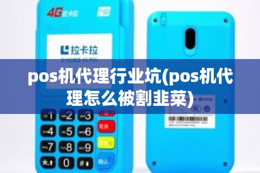pos机代理行业坑(pos机代理怎么被割韭菜)