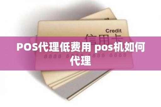 POS代理低费用 pos机如何代理