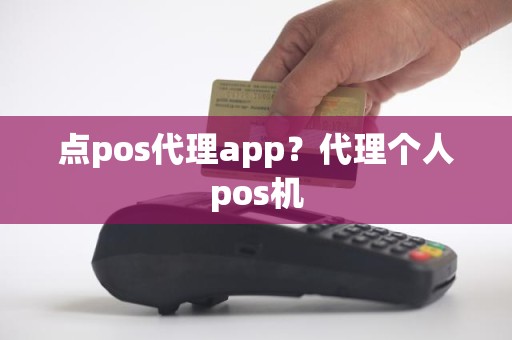 点pos代理app？代理个人pos机