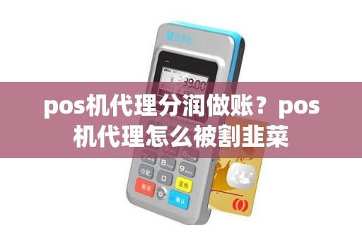 pos机代理分润做账？pos机代理怎么被割韭菜