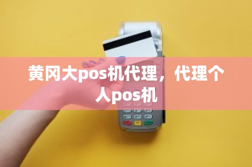 黄冈大pos机代理，代理个人pos机