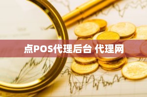 点POS代理后台 代理网