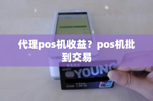 代理pos机收益？pos机批到交易