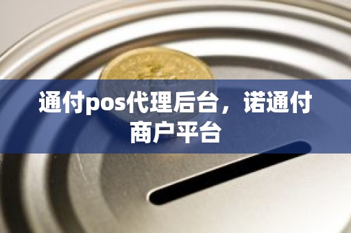 通付pos代理后台，诺通付商户平台