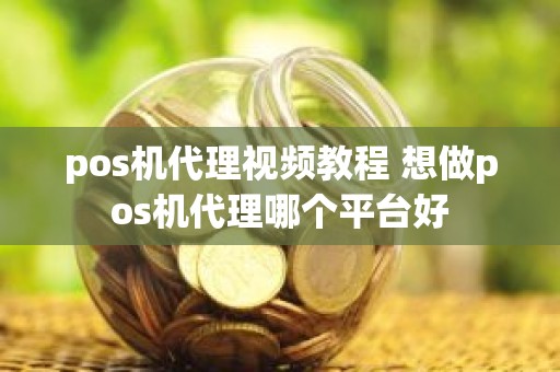 pos机代理视频教程 想做pos机代理哪个平台好