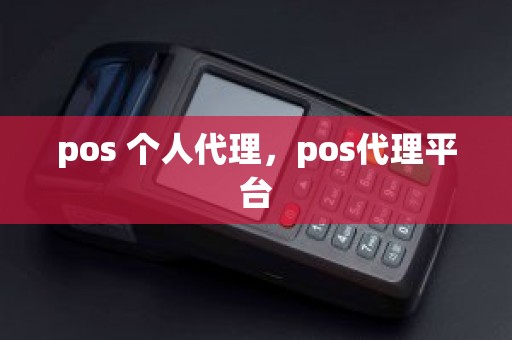 pos 个人代理，pos代理平台
