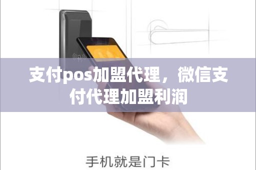 支付pos加盟代理，微信支付代理加盟利润