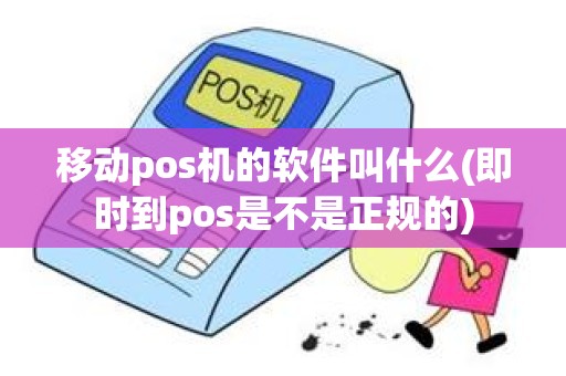 移动pos机的软件叫什么(即时到pos是不是正规的)