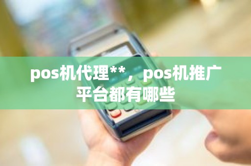 pos机代理**，pos机推广平台都有哪些