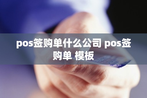 pos签购单什么公司 pos签购单 模板