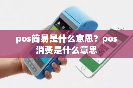 pos简易是什么意思？pos消费是什么意思
