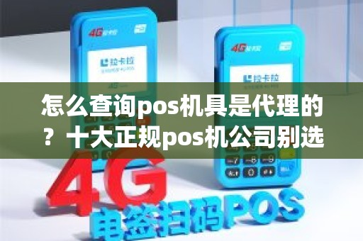 怎么查询pos机具是代理的？十大正规pos机公司别选错了