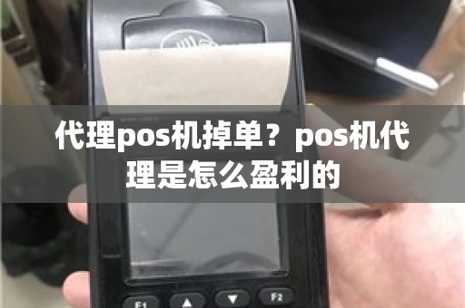 代理pos机掉单？pos机代理是怎么盈利的