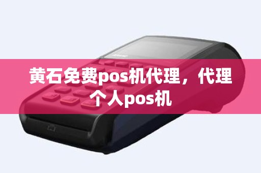 黄石免费pos机代理，代理个人pos机