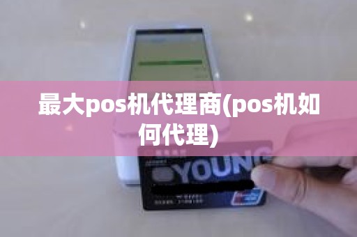 最大pos机代理商(pos机如何代理)